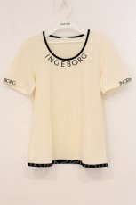 画像1: INGEBORG / ロゴptTシャツ  オフシロ×クロ O-26-05-05-108-LO-TO-IG-OS (1)