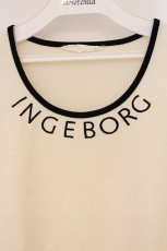 画像2: INGEBORG / ロゴptTシャツ  オフシロ×クロ O-26-05-05-108-LO-TO-IG-OS (2)
