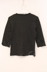 画像4: INGEBORG / リボン配色ドットカットソー S クロ O-26-05-05-111-LO-TO-IG-OS (4)