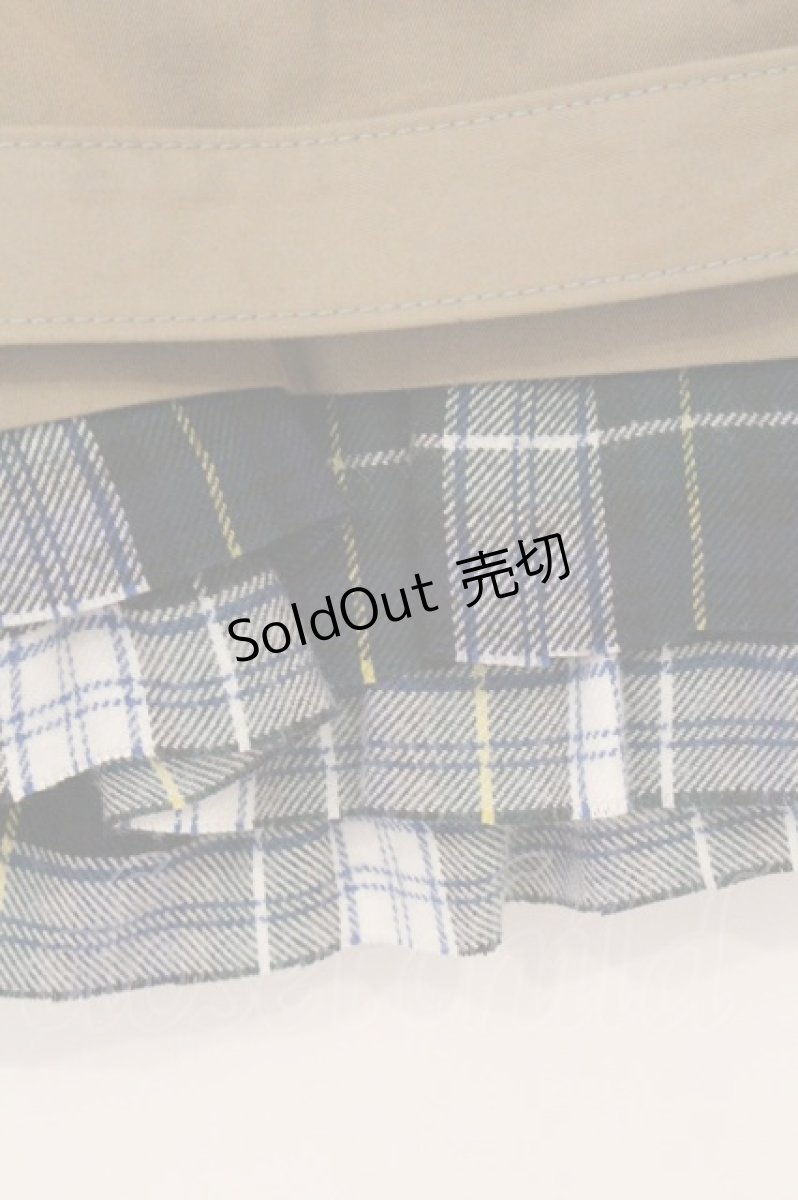 画像2: Jane Marple / タータンチェックフリル切り替えショートパンツ M カーキベージュ O-26-05-05-002-JM-PA-IG-OS (2)