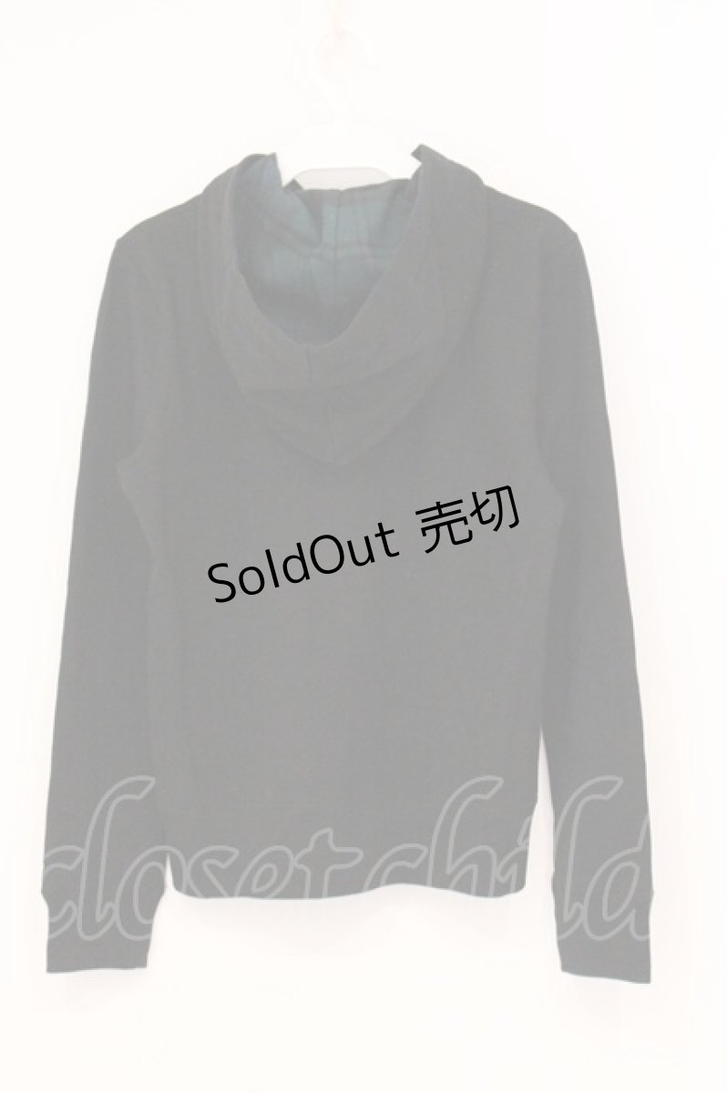 画像4: Jane Marple / タータンリボン裏毛パーカー M クロ×グリーン O-26-05-05-025-JM-TO-IG-ZT360 (4)