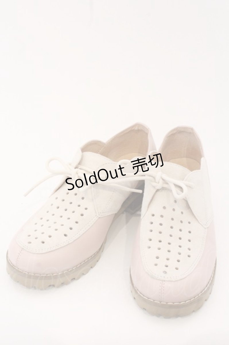 画像1: PINK HOUSE / パンチングコンビシューズ 3(M) ピンク×ベージュ O-26-05-06-069-LO-SH-OW-ZTK014 (1)