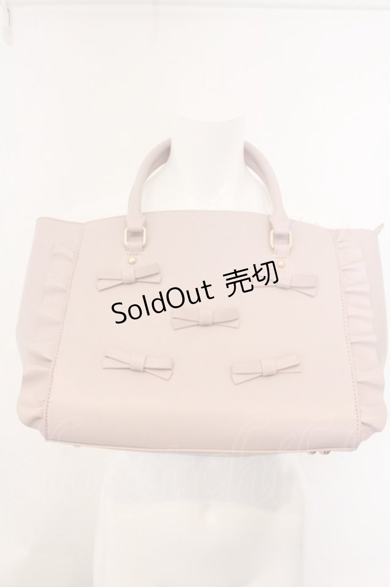 画像1: melume / MK*リボンモチーフトート  ピンク O-26-05-06-075-LO-BG-OW-ZTK050 (1)
