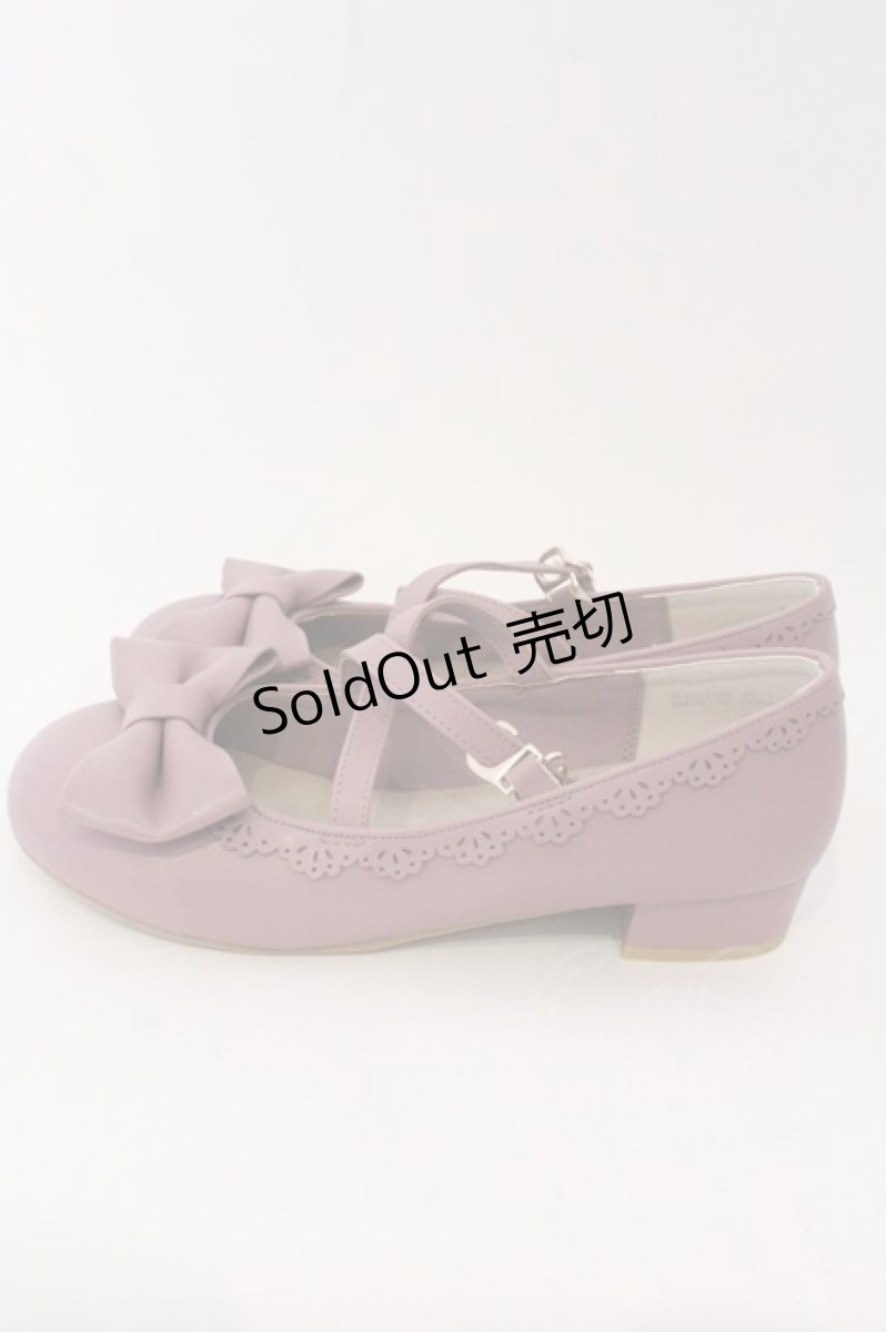 画像2: axes femme kawaii / クロスベルトリボンパンプス L ピンク O-26-05-06-034-AX-SH-OW-ZTK014 (2)