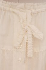 画像2: PINK HOUSE / リボン使いローンミディスカート  アイボリー O-26-05-07-028-LO-SK-OW-OS (2)