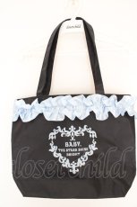 画像1: BABY,THE STARS SHINE BRIGHT / Sho-Comi付録/ブラックフリルトートバッグ  クロ O-26-05-07-1087-BA-BG-OW-OS (1)