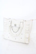 画像1: NOEMIE / さきまるちゃんコラボ/キラキラビジュー2wayショルダーバッグ  シロ O-26-05-07-1089-LO-BG-OW-OS (1)
