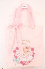 画像1: m petit by misako / AM*リボンツキトート  ピンク O-26-05-07-1106-LO-BG-IG-OS (1)
