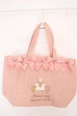 画像1: Maison de FLEUR / Marroncream　ギンガムチェックバッグ  ピンク O-26-05-07-1110-LO-BG-IG-OS (1)