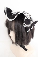画像1: DearMyLove / Emilyハートチャームヘッドドレス  クロ×シロ O-26-05-07-1126-LO-AC-IG-OS (1)