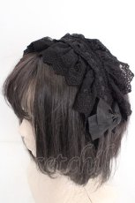 画像1: ATELIER PIERROT / Gothic LatticeS HeadDress(Clip Version)  ブラック O-26-05-07-1127-EL-AC-IG-OS (1)