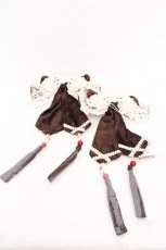 画像1: Hoshibako Works / 桃源華　タッセルリボンクリップ  コーヒー O-26-05-07-1029-LO-AC-OW-OS (1)