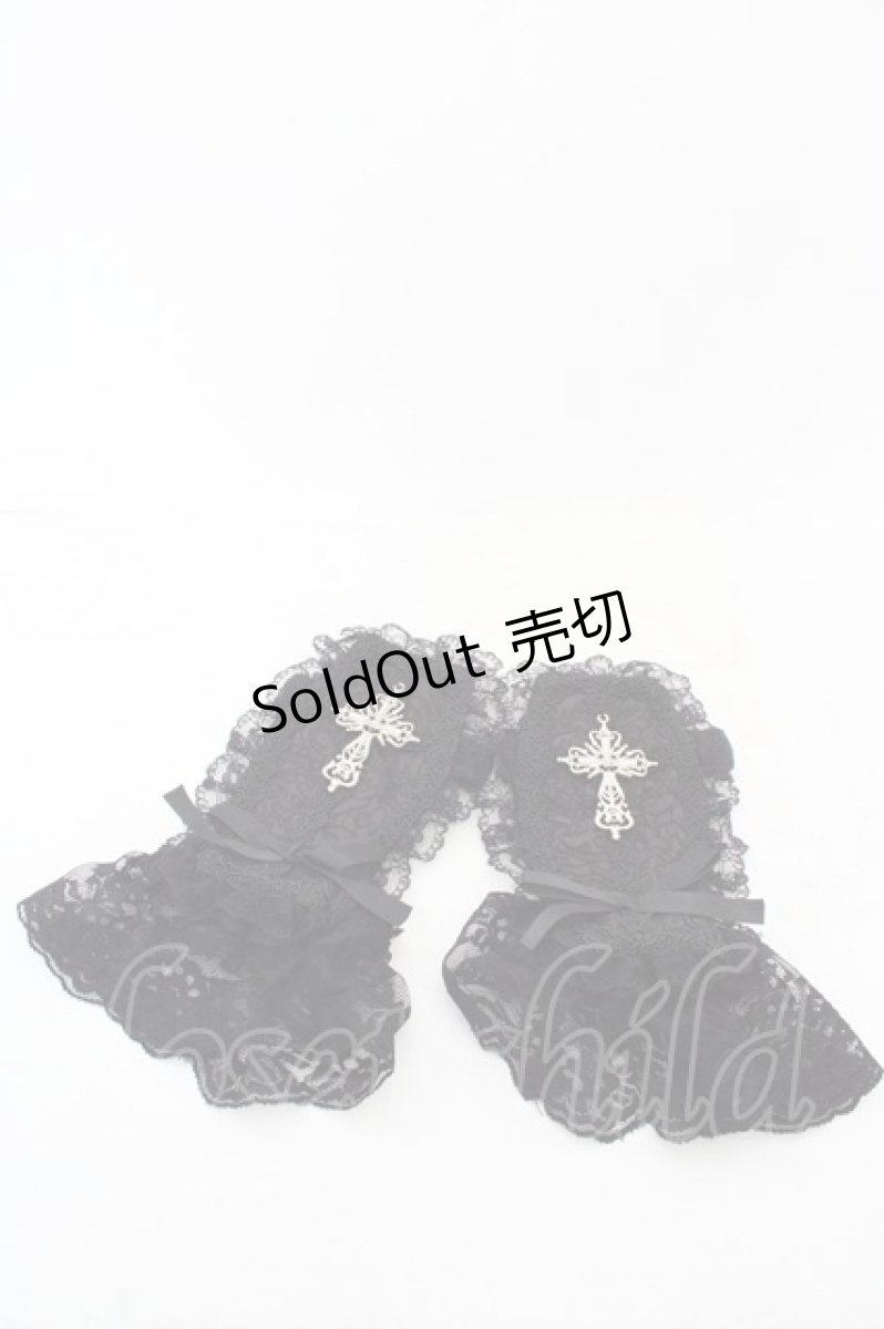 画像1: DARK IN LOVE /  Gothic Lace Gloves（ゴシックレースグローブ）  ブラック O-26-05-07-1041-PU-ZA-IG-OS (1)