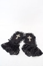 画像1: DARK IN LOVE /  Gothic Lace Gloves（ゴシックレースグローブ）  ブラック O-26-05-07-1041-PU-ZA-IG-OS (1)