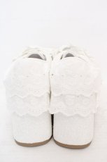 画像3: Chalmiere / コットンレースフリルシューズ M シロ O-26-05-07-1056-AX-SH-IG-OS (3)