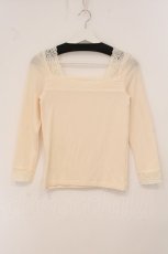 画像1: Kurumi Collaboration / マダムノクターン裏起毛インナートップス M アイボリー O-26-05-07-012-LO-TO-OW-OS (1)