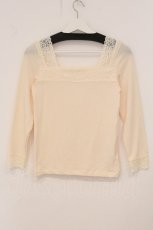 画像3: Kurumi Collaboration / マダムノクターン裏起毛インナートップス M アイボリー O-26-05-07-012-LO-TO-OW-OS (3)