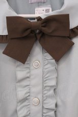 画像2: axes femme POETIQUE / バイカラーワンピースコート M ミント×ブラウン O-26-05-07-002-AX-OP-OW-OS (2)