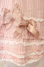画像3: PINK HOUSE / リボンいっぱいストライプスカート  ピンク O-26-05-07-024-LO-SK-OW-OS (3)
