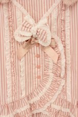 画像2: PINK HOUSE / ローンフリル使いストライプベストブラウス  ピンク O-26-05-07-025-LO-BL-OW-OS (2)