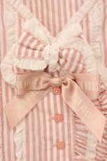 画像3: PINK HOUSE / ローンフリル使いストライプベストブラウス  ピンク O-26-05-07-025-LO-BL-OW-OS (3)
