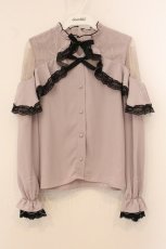 画像1: Rojita / Wリボンレース切替ラッフルブラウス  ピンク O-26-05-09-034-LO-TO-IG-OS (1)