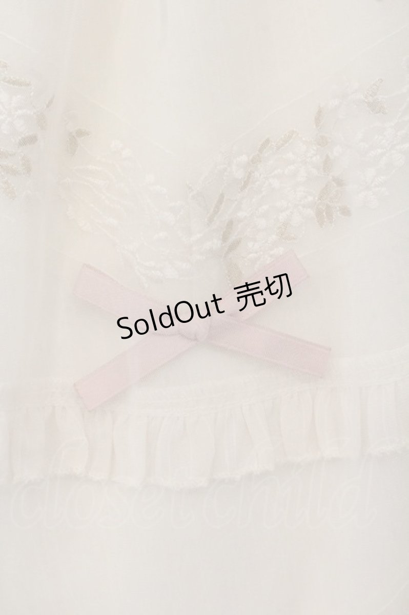 画像3: LOLITA / お花刺繍チュールジャンパースカート L アイボリー O-26-05-09-051-LO-OP-OW-OS (3)