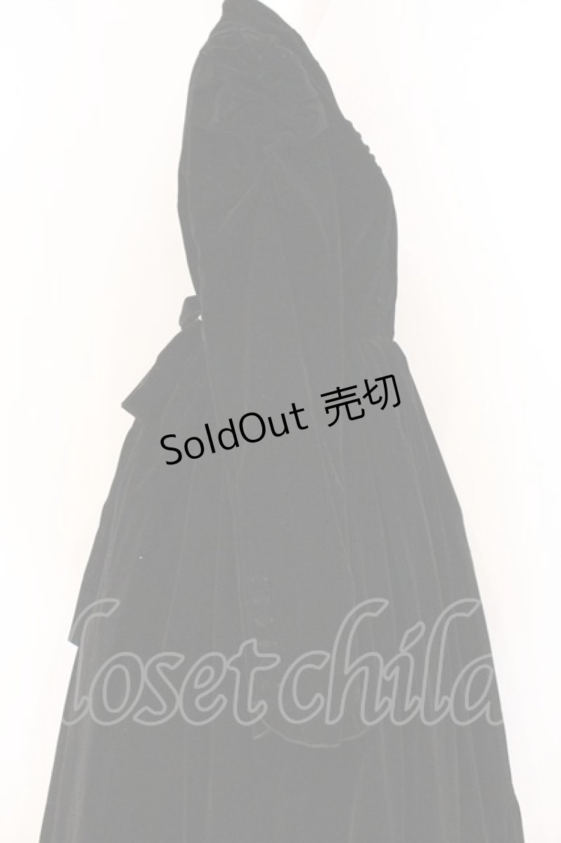 画像3: axes femme kawaii / クラシカルベロアワンピース M クロ O-26-05-09-052-AX-OP-OW-OS (3)
