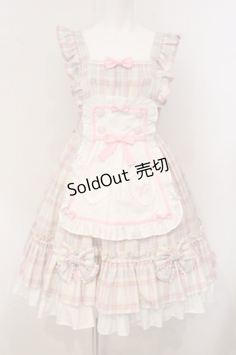 画像1: Angelic Pretty / Sugaryタータンチェックジャンパースカート  アイボリー O-26-05-09-054-AP-OP-OW-OS (1)