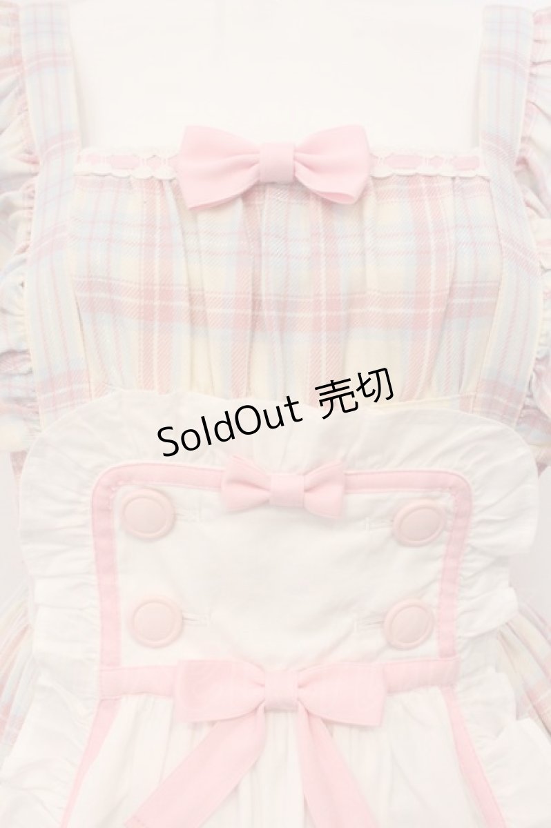 画像2: Angelic Pretty / Sugaryタータンチェックジャンパースカート  アイボリー O-26-05-09-054-AP-OP-OW-OS (2)