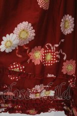 画像4: PINK HOUSE / ひな菊コサージュプリントスカート  アカ O-26-05-09-058-LO-SK-OW-OS (4)