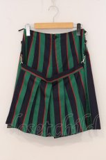 画像1: PEACE NOW / ストライプフアップ付きハーフパンツ M グリーン×ネイビー O-26-05-09-062-PU-PA-IG-OS (1)