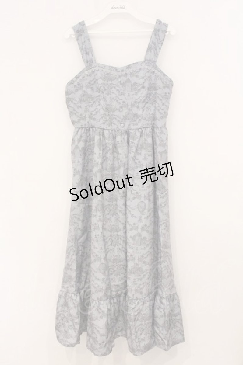 画像1: m petit by misako / MSKトワルドジュイジャンパースカート M グレー O-26-05-09-073-LO-SK-IG-OS (1)