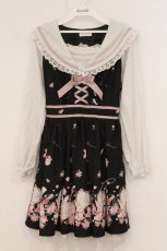 画像1: LIZ LISA / メイクアップラビット柄ワンピース  クロ O-26-05-09-083-LO-OP-OW-OS (1)