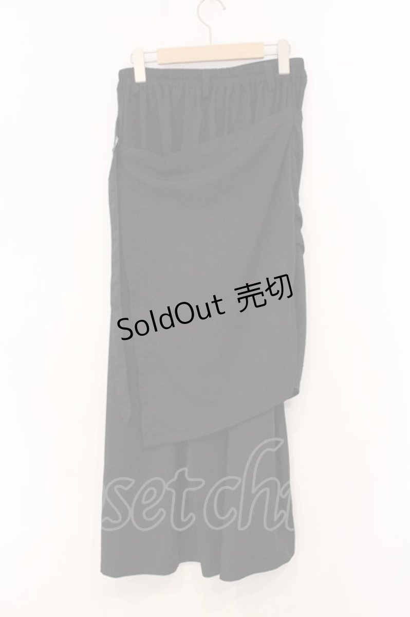画像4: Deorart / フラップ付レイヤード・袴ワイドパンツ L ブラック O-26-05-09-011-PU-PA-IG-ZI (4)