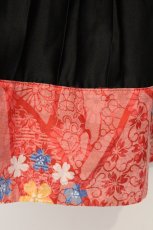 画像2: gouk / サテンプリーツスカート  ブラック×レッド O-26-05-09-012-GO-SK-IG-OS (2)