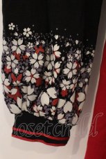 画像3: Favorite / 桜くノ一桜舞い散る　くの一パーカーワンピース M~L クロ O-26-05-09-019-LO-OP-OW-OS (3)