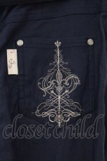 画像4: Rozen Kavalier / 刺繍入りストレッチパンツ  ネイビー O-26-05-09-002-OO-PA-OW-OS (4)