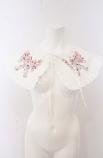 画像1: merry jenny / Dream Garden-tulip ribbon collar　つけ襟  シロ O-26-05-10-001-LO-ZA-OW-OS (1)