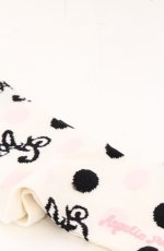 画像2: Angelic Pretty / ロゴ&ドットオーバーニーソックス  シロ×ピンク×クロ O-26-05-10-022-AP-ZA-IG-OS (2)