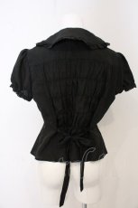 画像3: metamorphose / エッグアートジャンパースカートセットのブラウス  クロ O-26-05-10-5029-ME-OP-OW-OS (3)