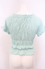 画像3: metamorphose / シャーリングフリルカットソー  ミント系 O-26-05-10-5031-ME-TO-OW-OS (3)
