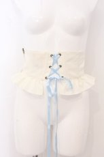 画像1: metamorphose / フリルコルセット  アイボリー×サックス O-26-05-10-5041-ME-TO-OW-OS (1)