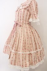 画像3: metamorphose / ドーリーコットン半袖ワンピース (花柄)  ピンク O-26-05-10-5045-ME-OP-OW-OS (3)