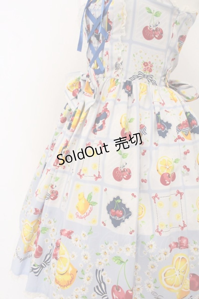 画像3: metamorphose / Juicy basketあみあげジャンパースカート  サックス系 O-26-05-10-5050-ME-OP-OW-OS (3)