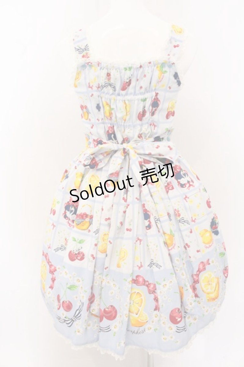 画像4: metamorphose / Juicy basketあみあげジャンパースカート  サックス系 O-26-05-10-5050-ME-OP-OW-OS (4)