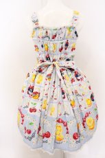 画像4: metamorphose / Juicy basketあみあげジャンパースカート  サックス系 O-26-05-10-5050-ME-OP-OW-OS (4)