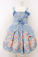 画像1: metamorphose / Patissiere Dreamシャーリングジャンパースカート  ミルキーブルー O-26-05-10-5052-ME-OP-OW-OS (1)