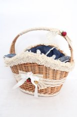 画像1: metamorphose / トーションレースかごBAG　バッグ  ナチュラル O-26-05-10-5056-ME-BG-OW-OS (1)