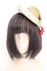 画像2: metamorphose / Juicy basketミニハット  ナチュラル×サックス系 O-26-05-10-5060-ME-AC-OW-OS (2)